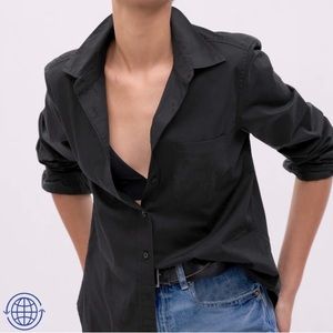 Organic Cotton Perfect Black Shirt. GAP, Size M